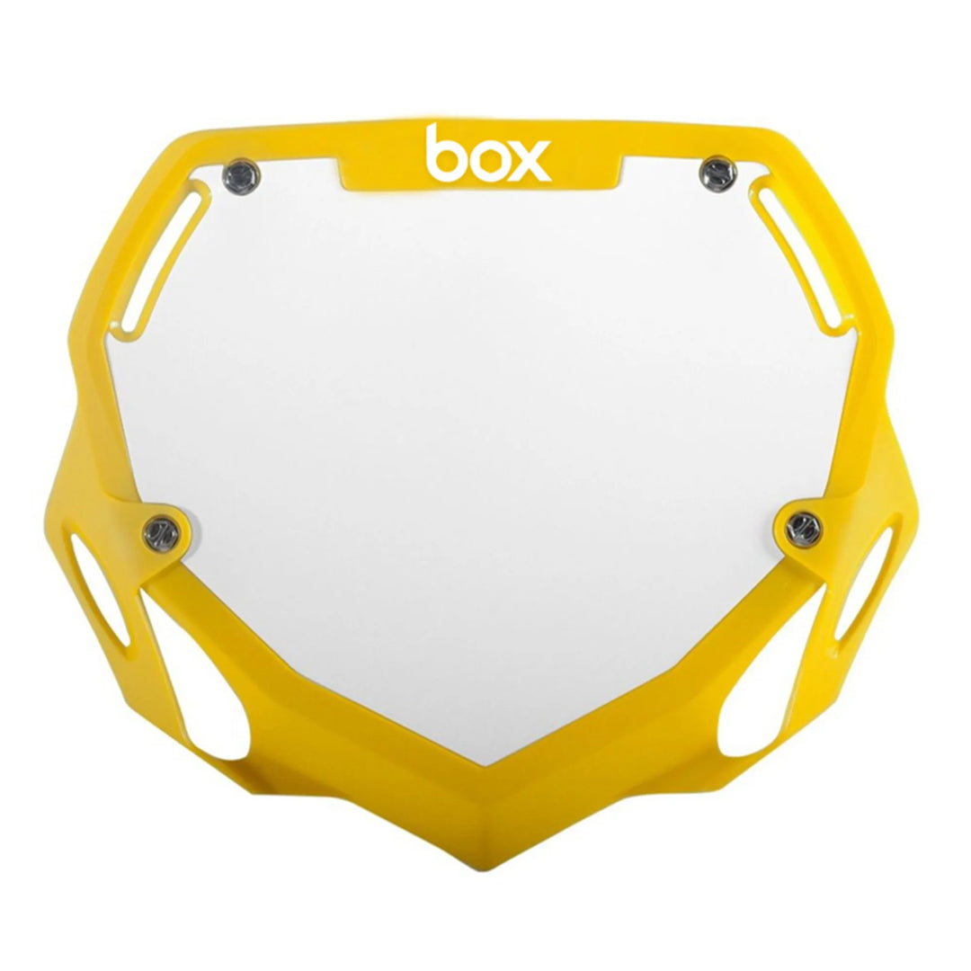 Box Two Number Plate Yellow Large