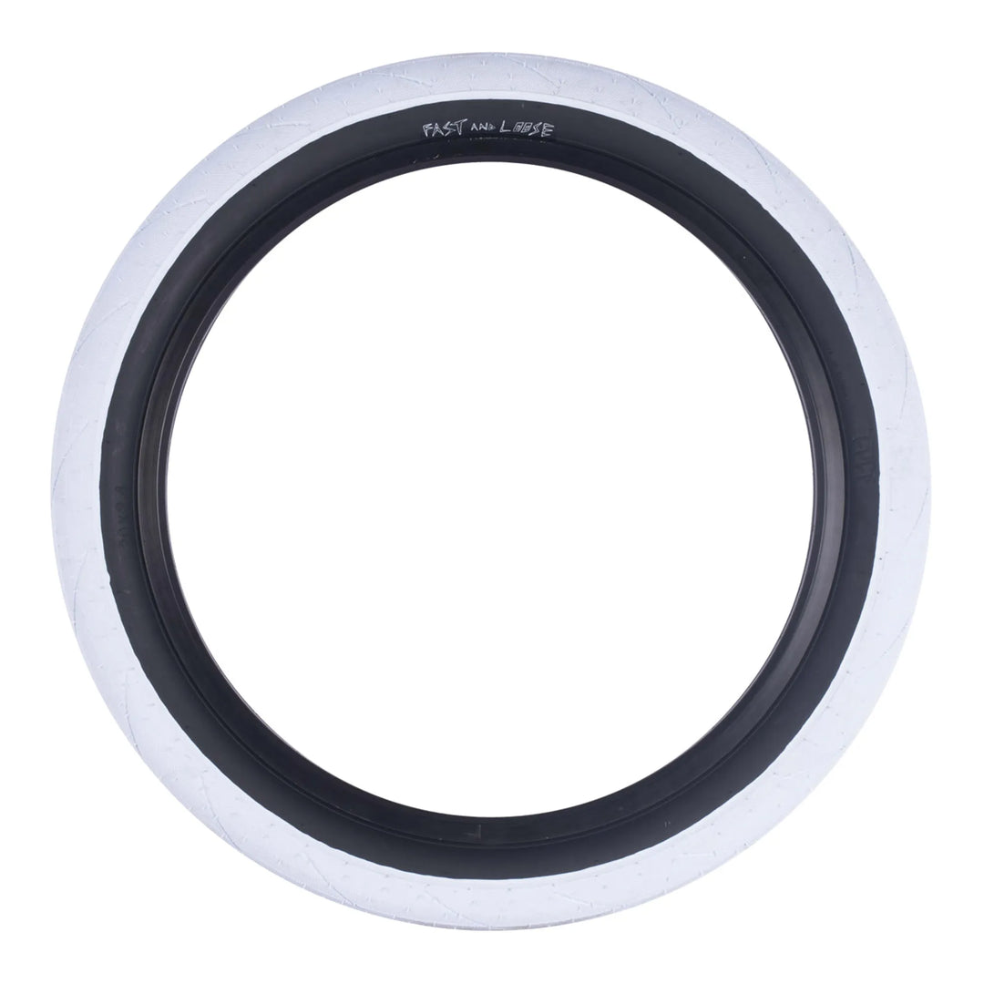 Cult Fast And Loose Pool Tyre White With Black Sidewall 2.40