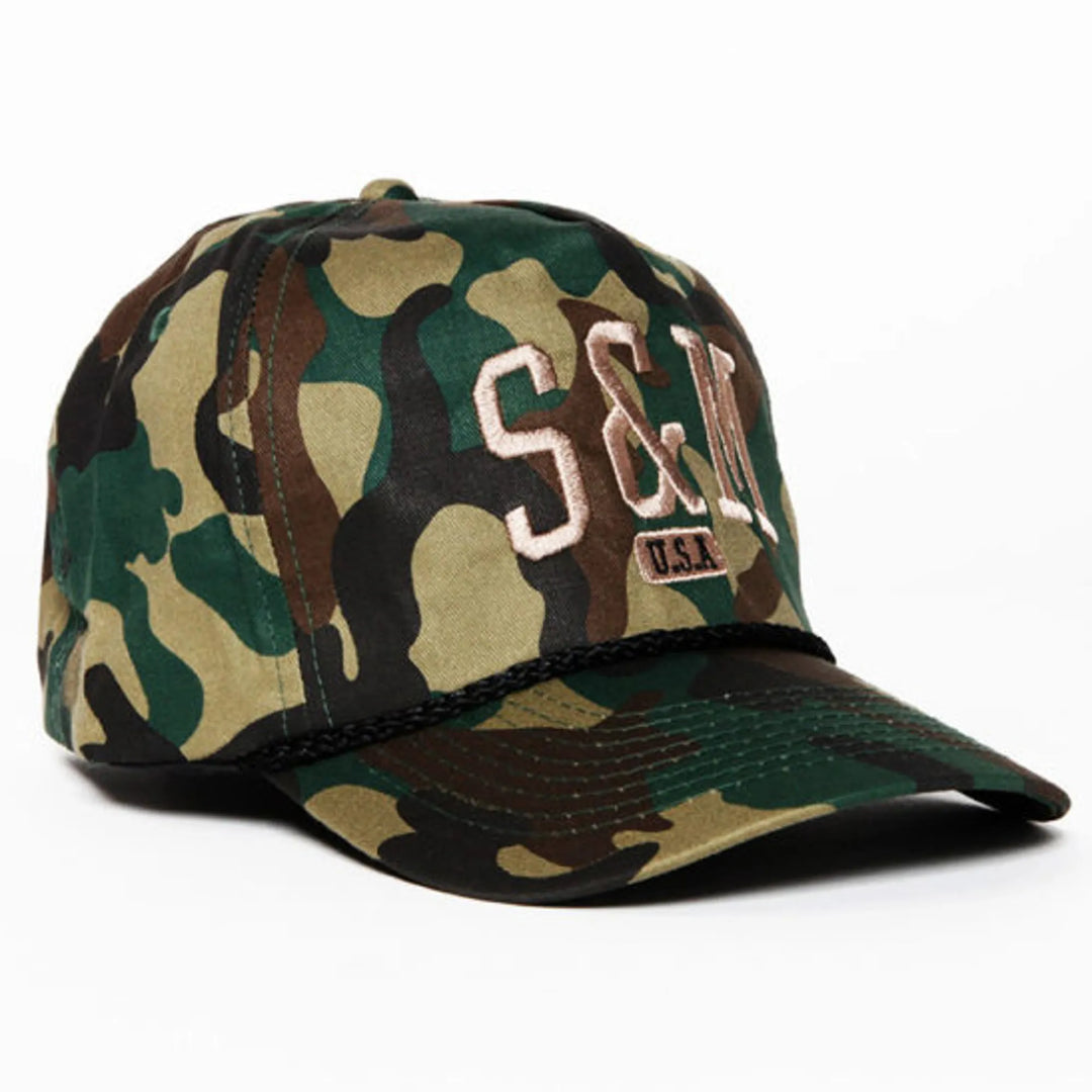 S&M SMU 5 Panel Snapback Camo