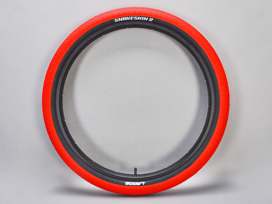 Lagos 29 Inch Snakeskin V2 Tyre Red / Black Wall Pair