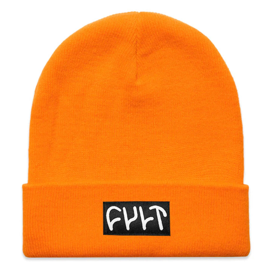 Cult Witness Tight Knit Beanie Orange