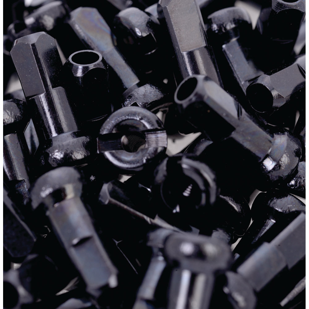 Halo Alloy Nipple Black 50 pack
