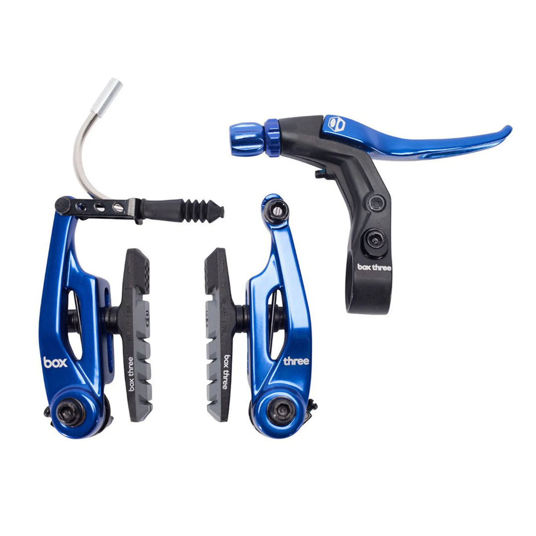 Box Three Brake Kit Short Blue 85mm