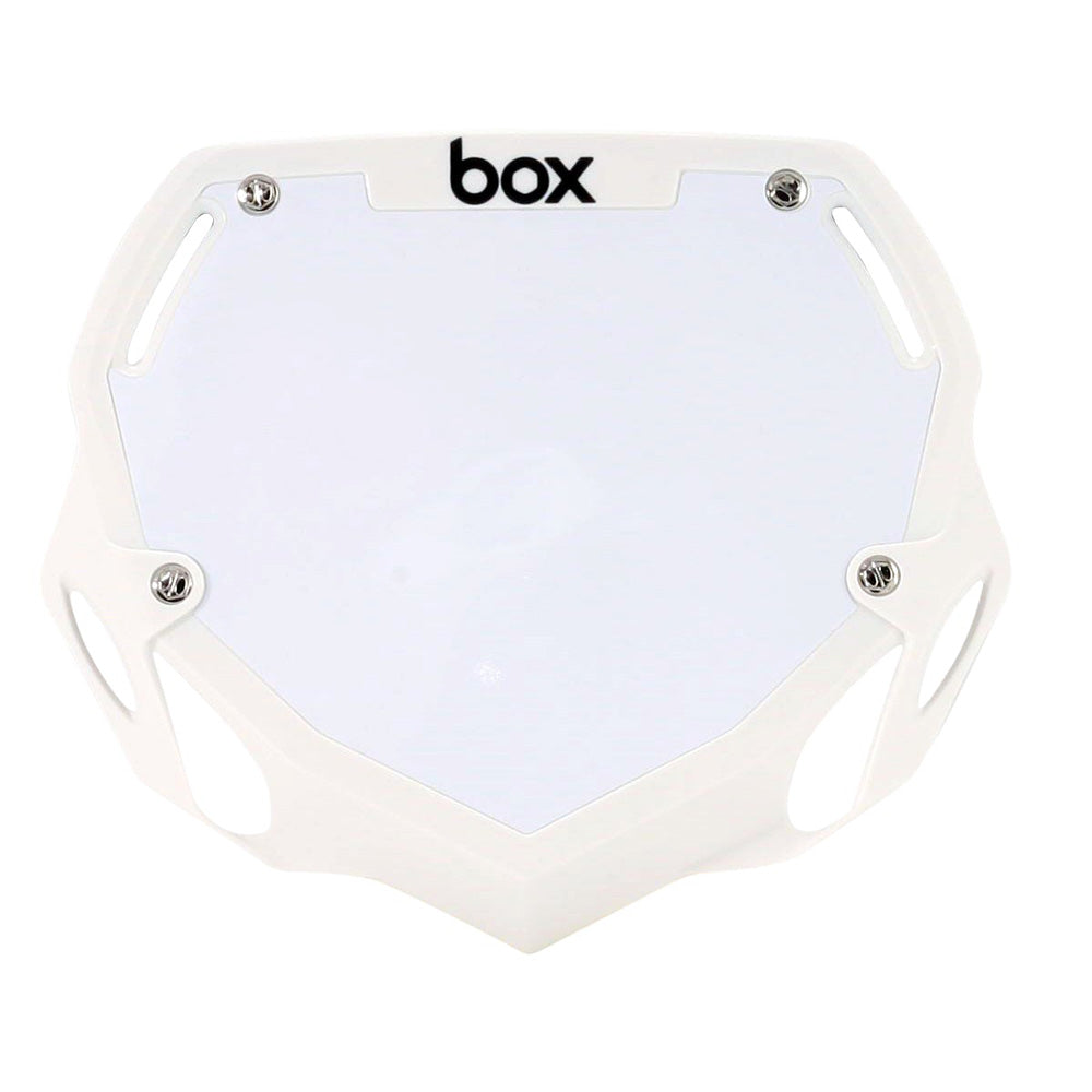 Box Two Number Plate White Large