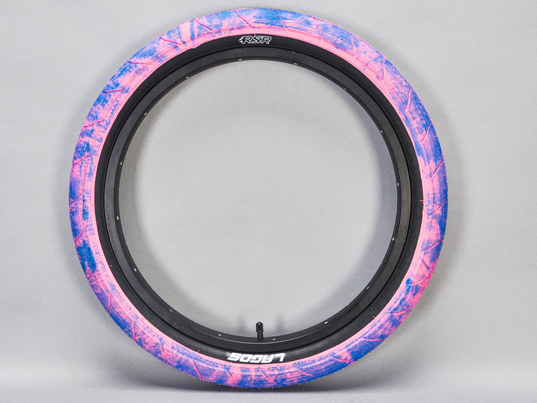Lagos 20 x 2.50 Inch RSR Tyres Blue / Pink Marble Pair