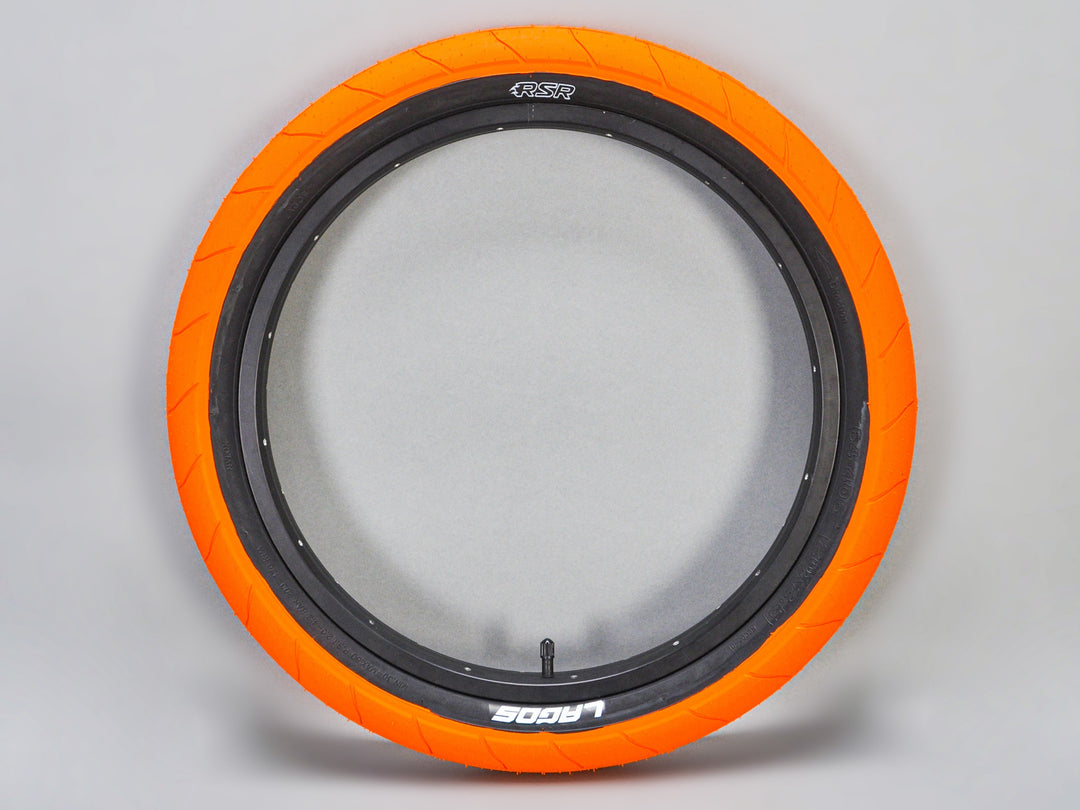 Lagos 20 Inch RSR Tyres Orange / Blackwall Pair