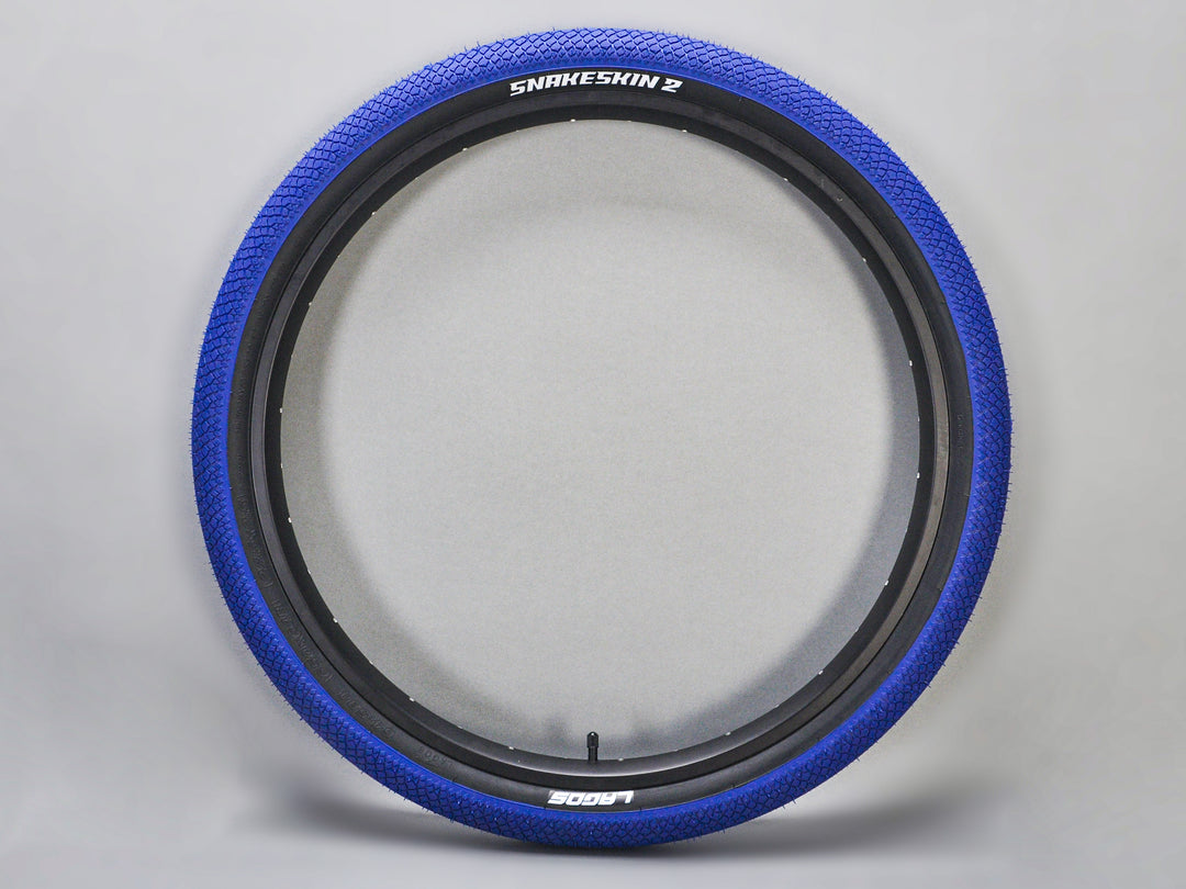 Lagos 29 Inch Snakeskin V2 Tyre Blue / Black Wall Pair