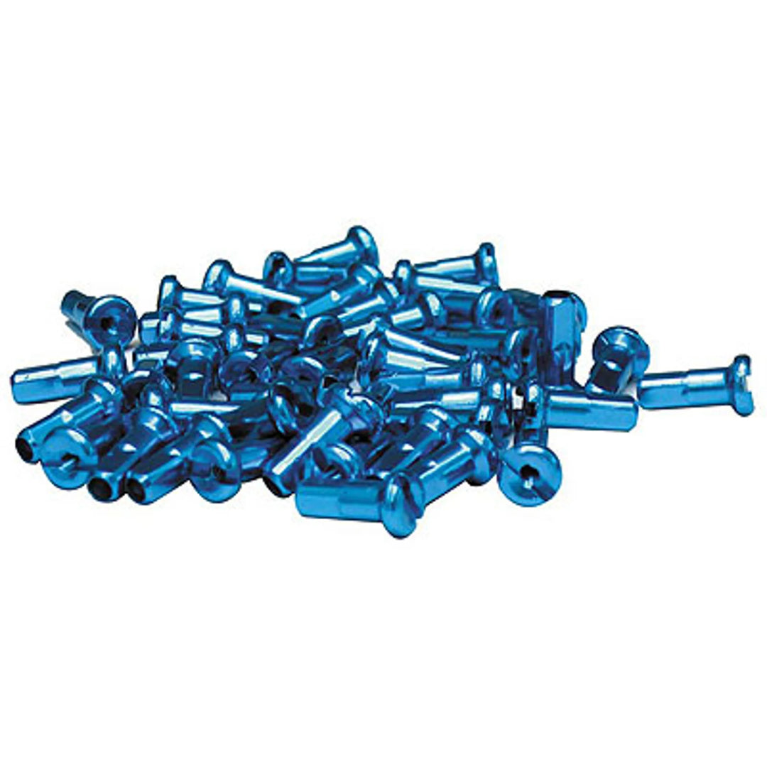 Halo BMX Alloy Nipple Blue 50 pack