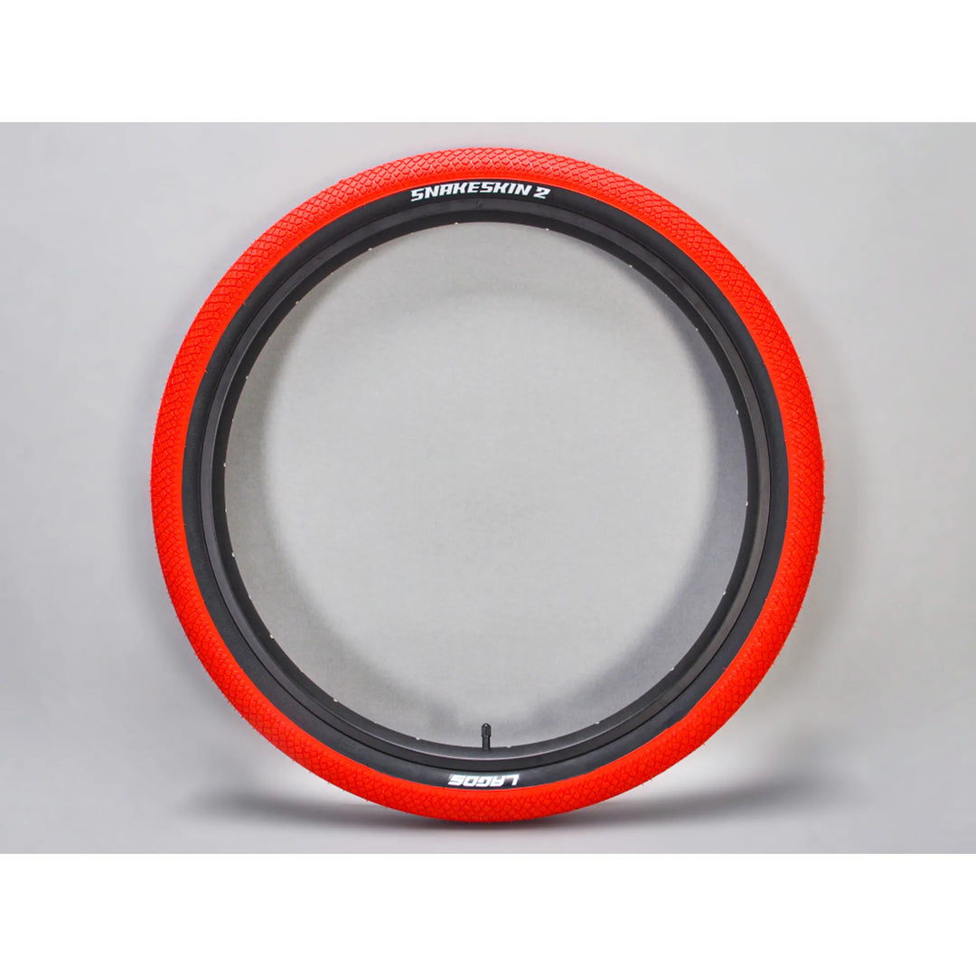 Lagos 26 Inch Snakeskin V2 Tyre Red / Black Wall Pair