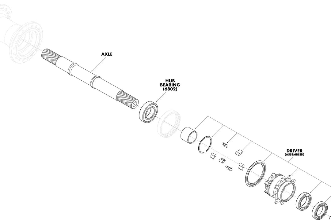 Odyssey C5 Cassette Hub Axle