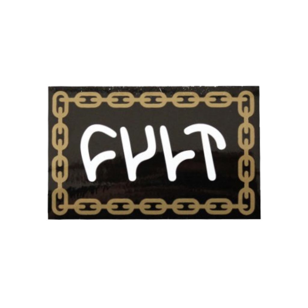 Cult Chain Logo Sticker Black / Gold