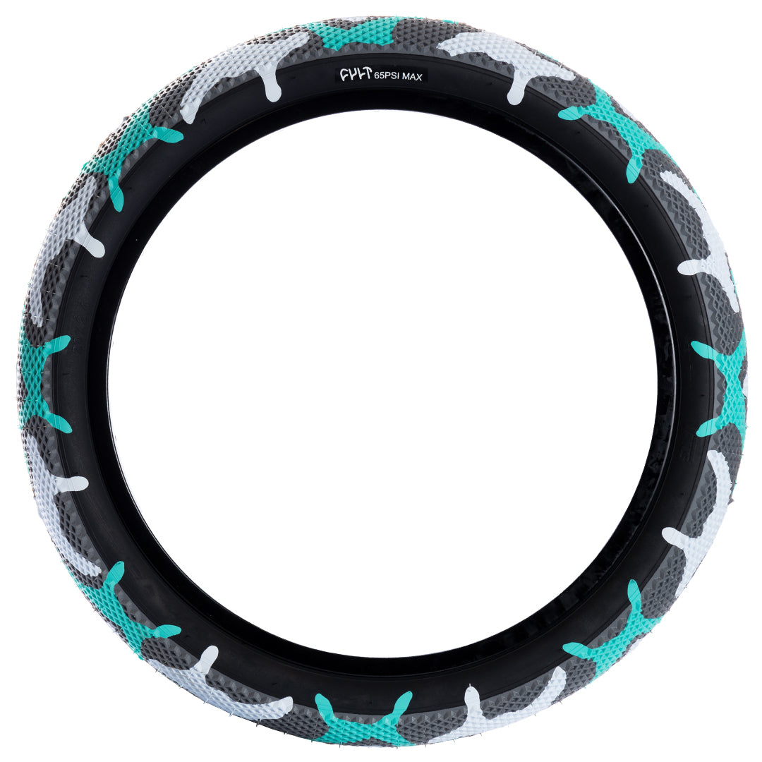 Cult Vans Tyre 29" Teal Camo / Black Sidewall 2.10"