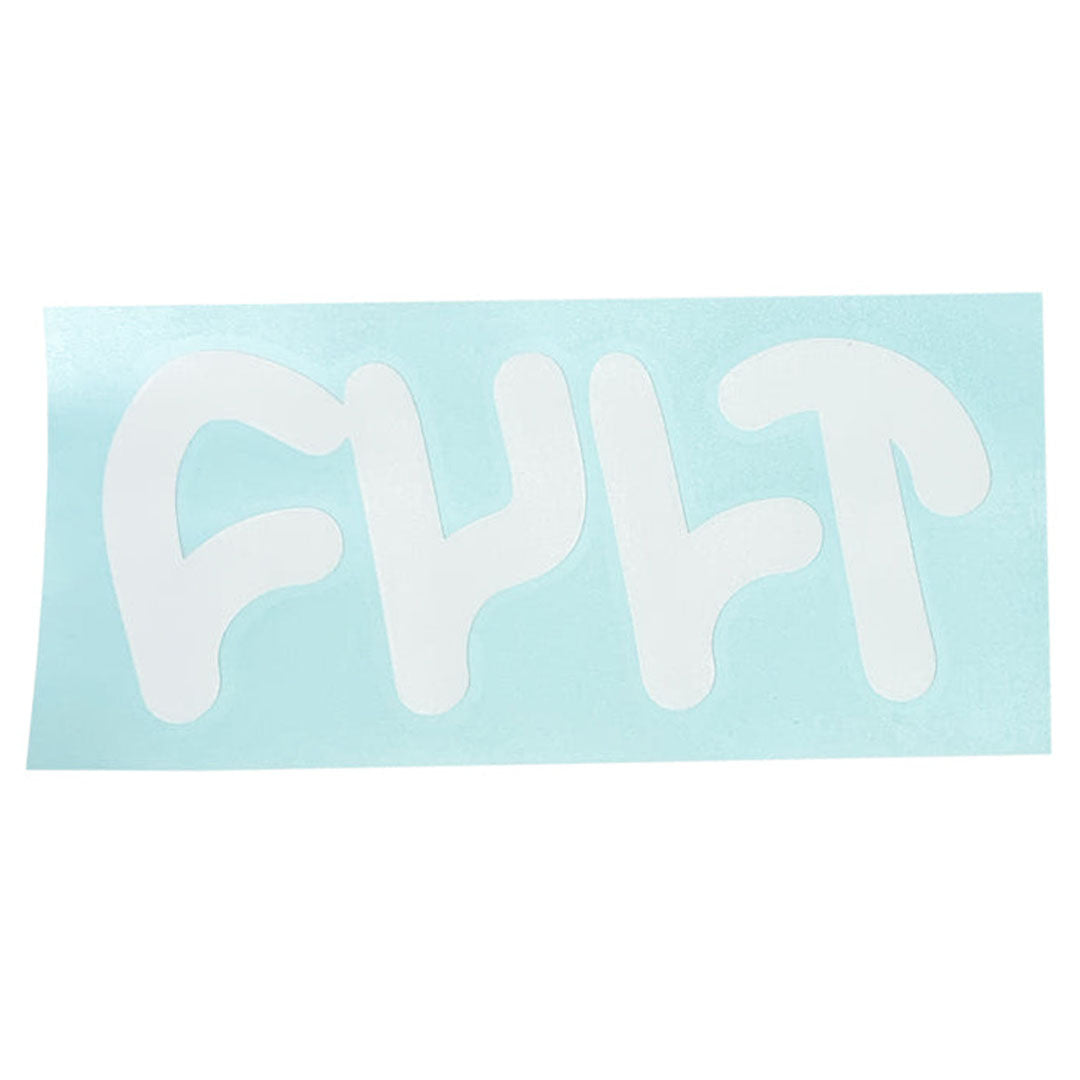 Cult Thick Logo Die Cut Sticker White