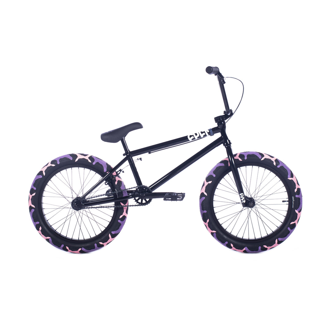 Cult 2024 Access BMX Bike Black Purple Camo Tyres 20"