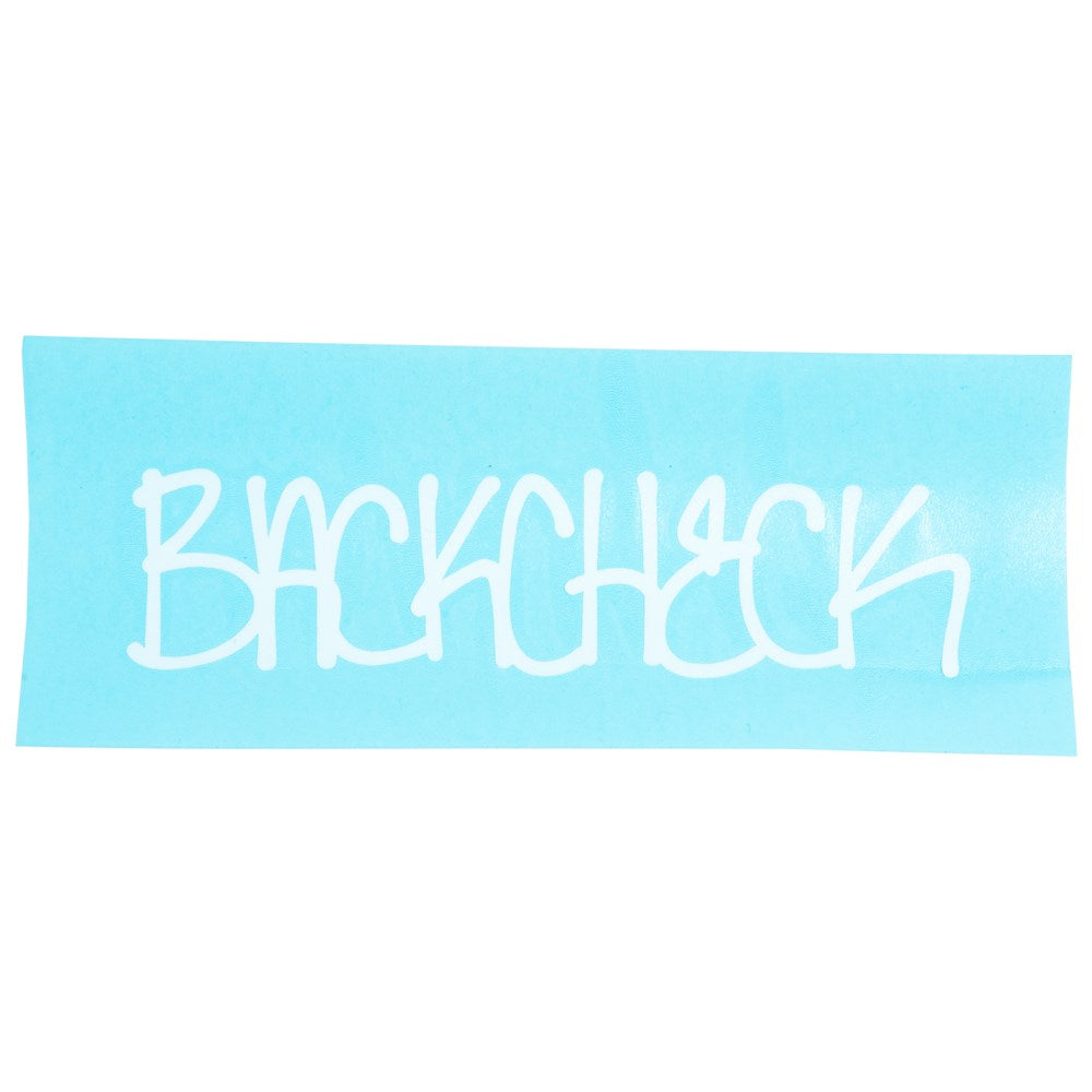Backcheck Die Cut Sticker White