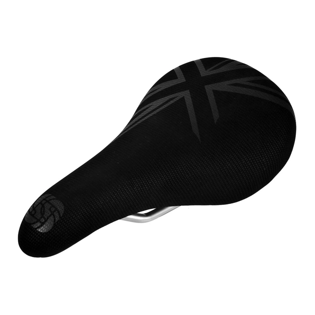 Gusset Fat Jack Railed Saddle Black 247x139mm
