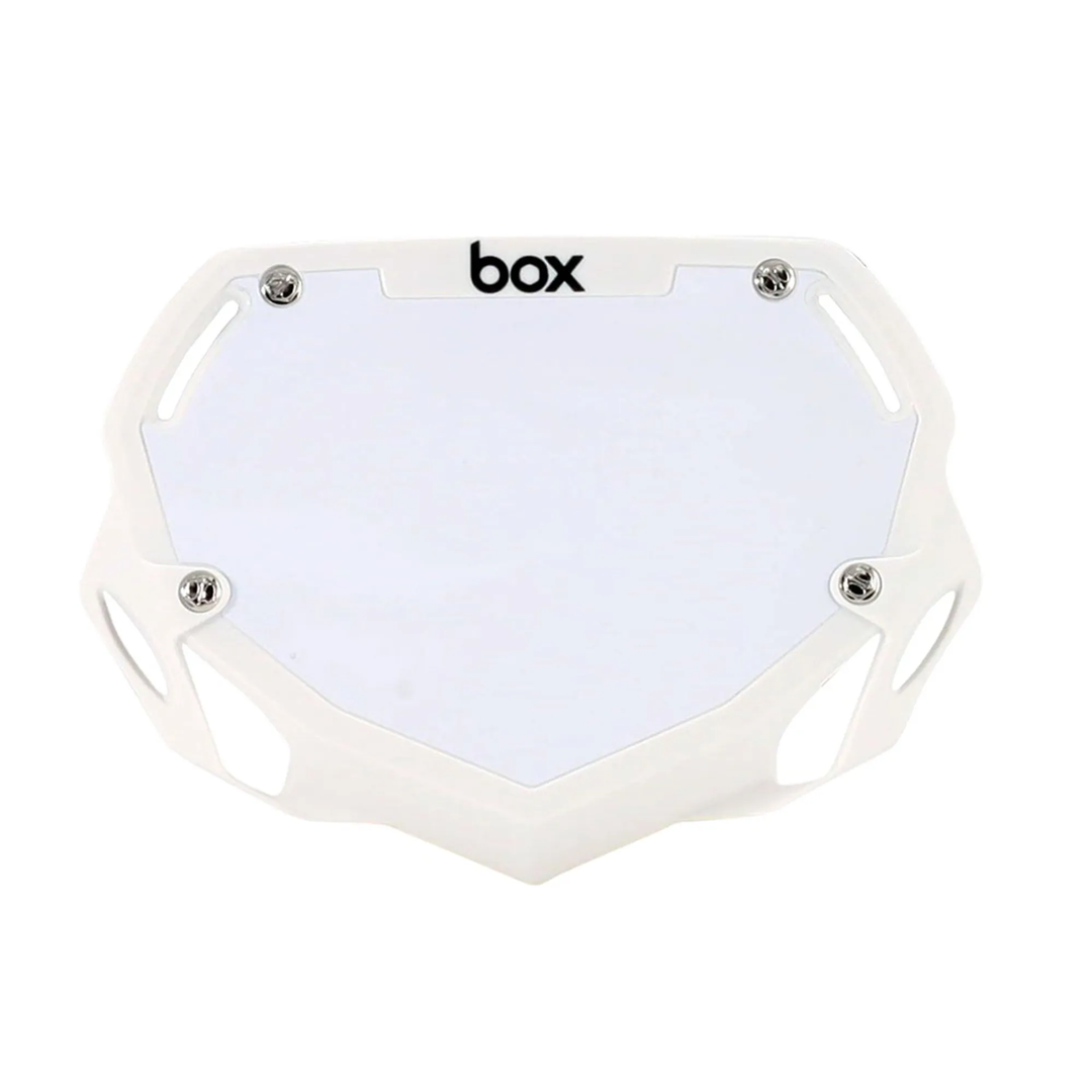 Box Two Number Plate White Small