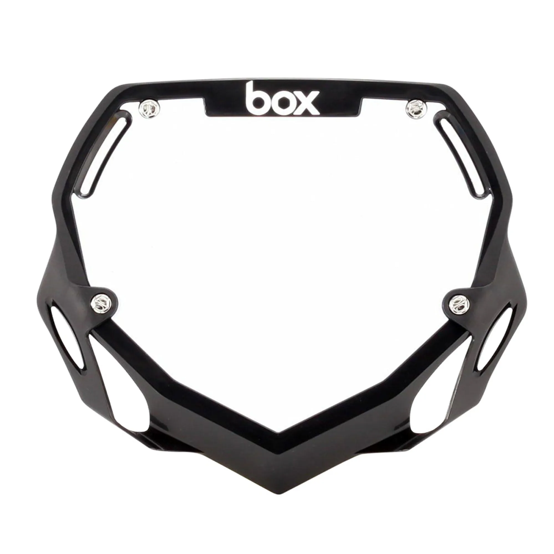 Box Two Number Plate Black Large