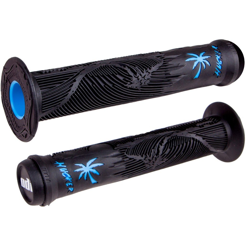ODI Hucker Grips Flanged Black / Blue 160mm
