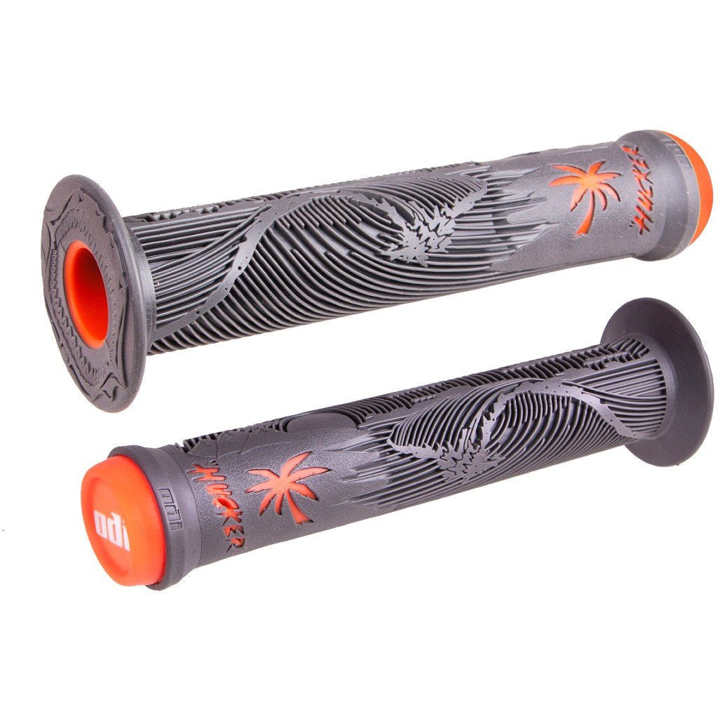 ODI Hucker Grips Flanged Grey / Orange 160mm