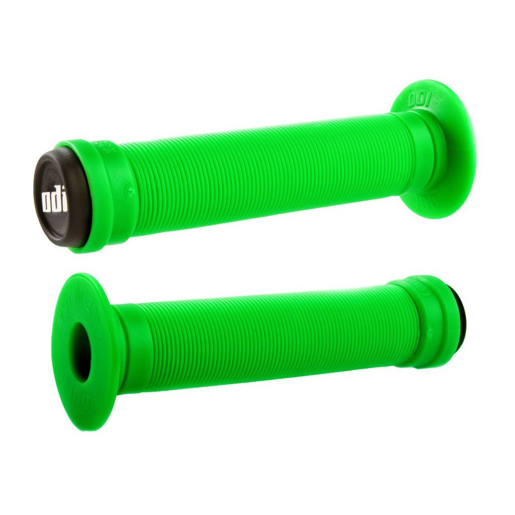 ODI Longneck Flanged Grips Green 143mm