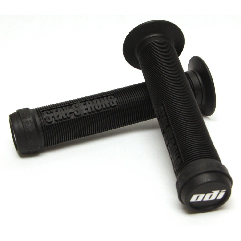 ODI x Stay Strong Lionheart Flanged Grips Black 143mm