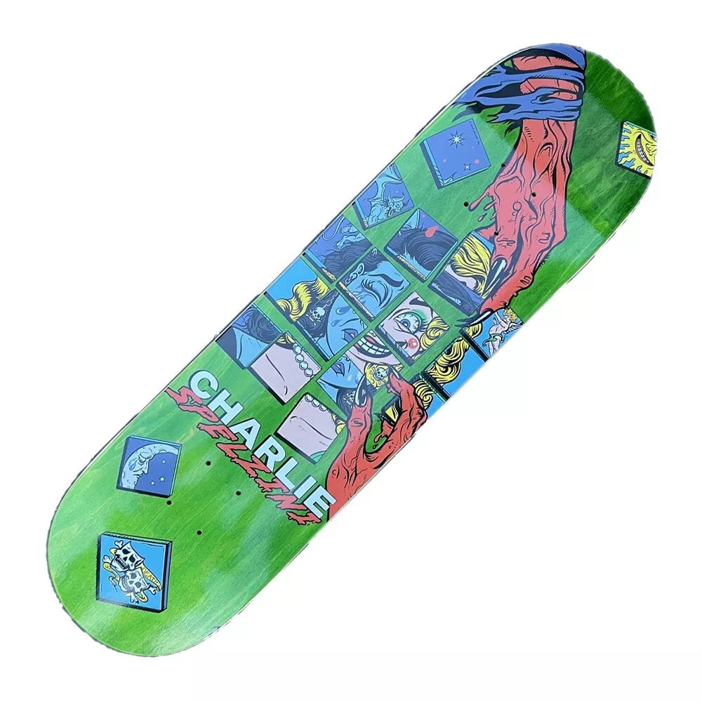 Death Charlie Spelzini Pro Deck “Interchangeable” Graphic 8.5"