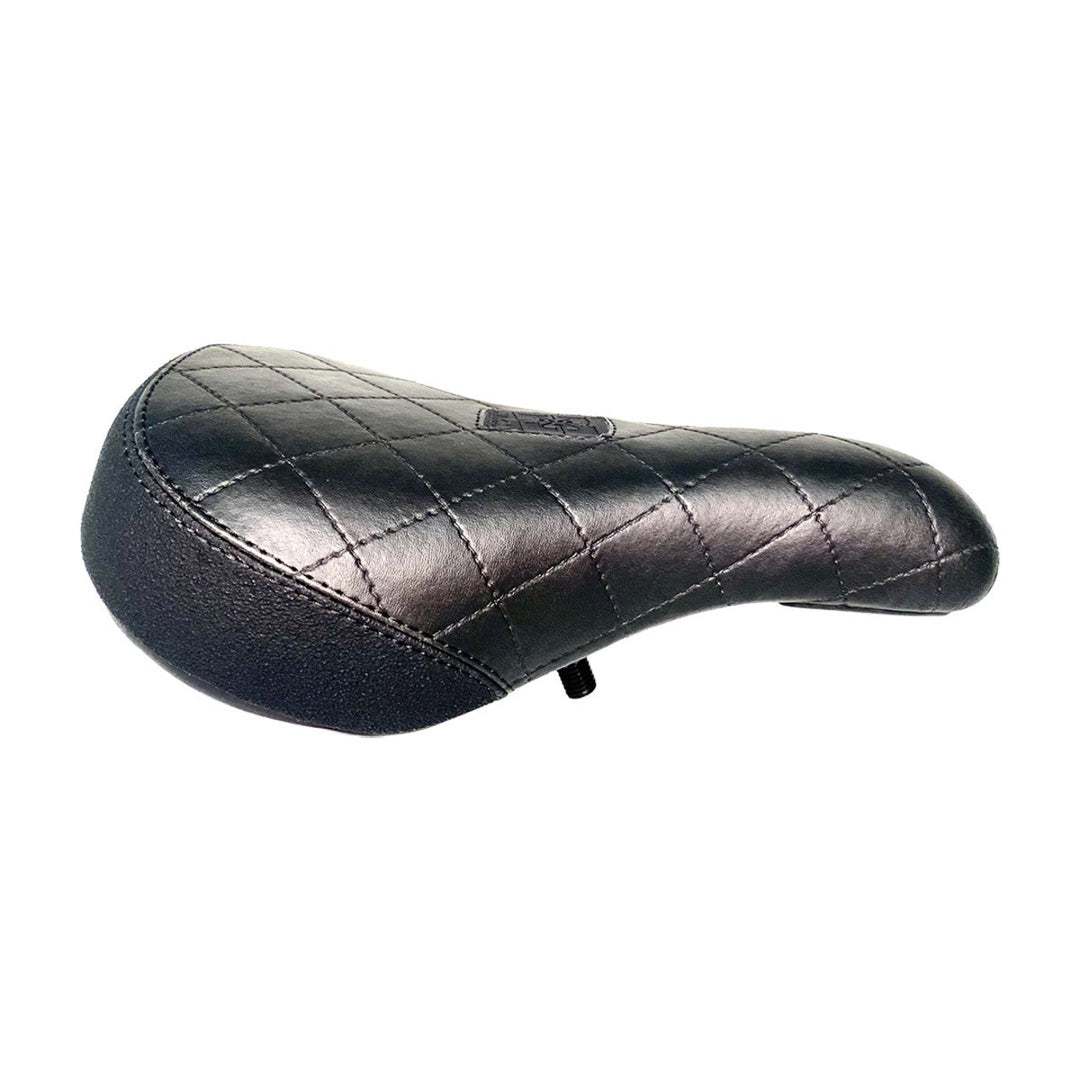 FIT Barstool Pivotal Mid Seat Quilted Black Leather