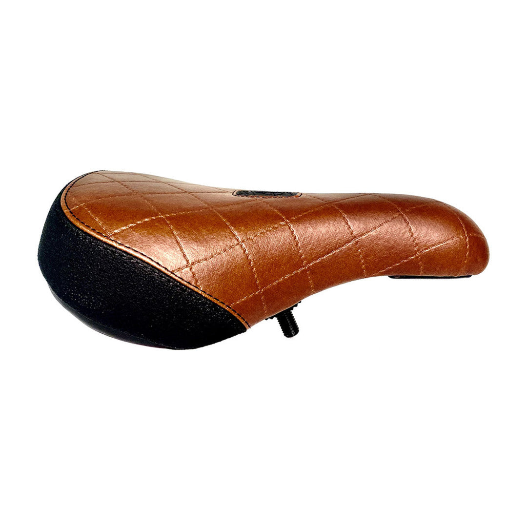 FIT Barstool Pivotal Mid Seat Quilted Brown Leather