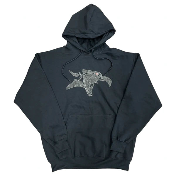 Animal Grain Hooded Sweat Black