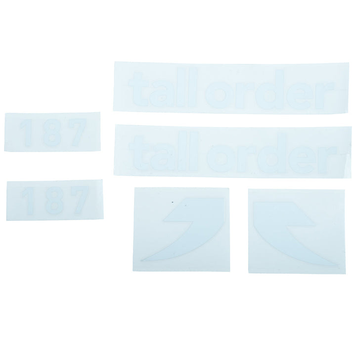 Tall Order 187 Frame Stickers White