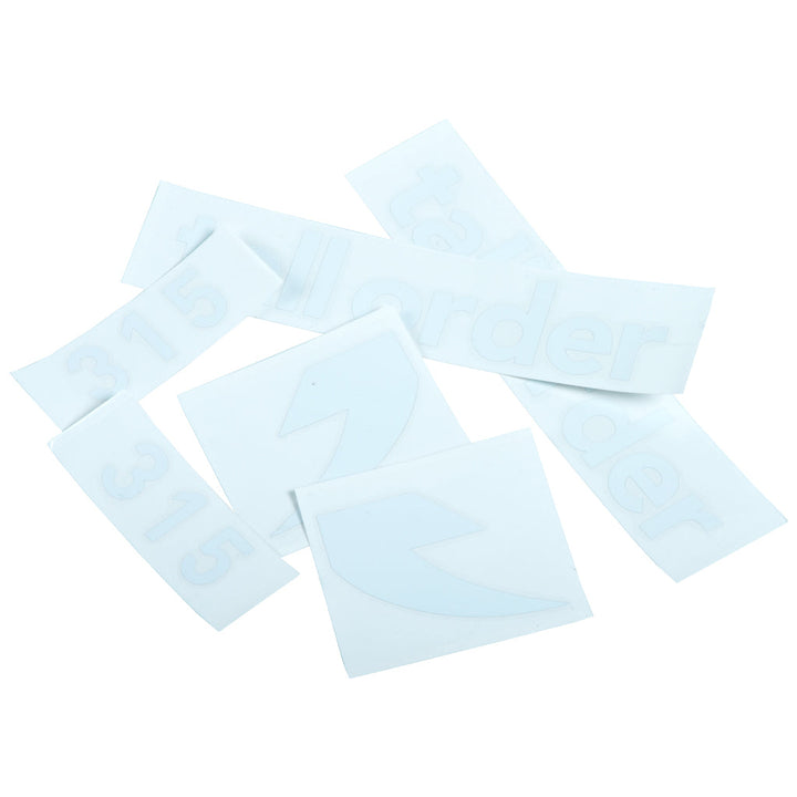 Tall Order 315 Frame Stickers White