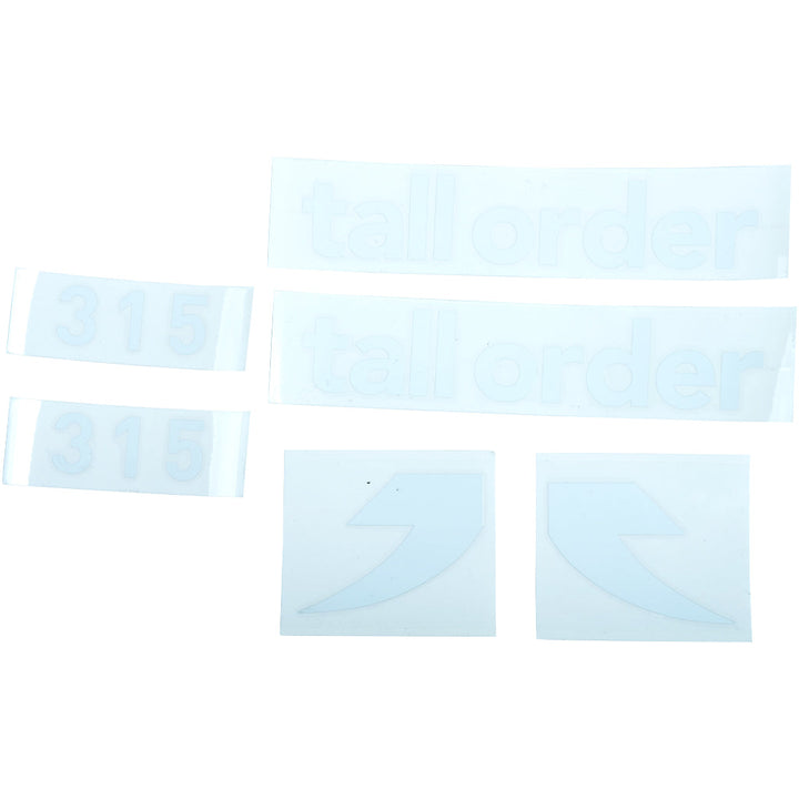 Tall Order 315 Frame Stickers White