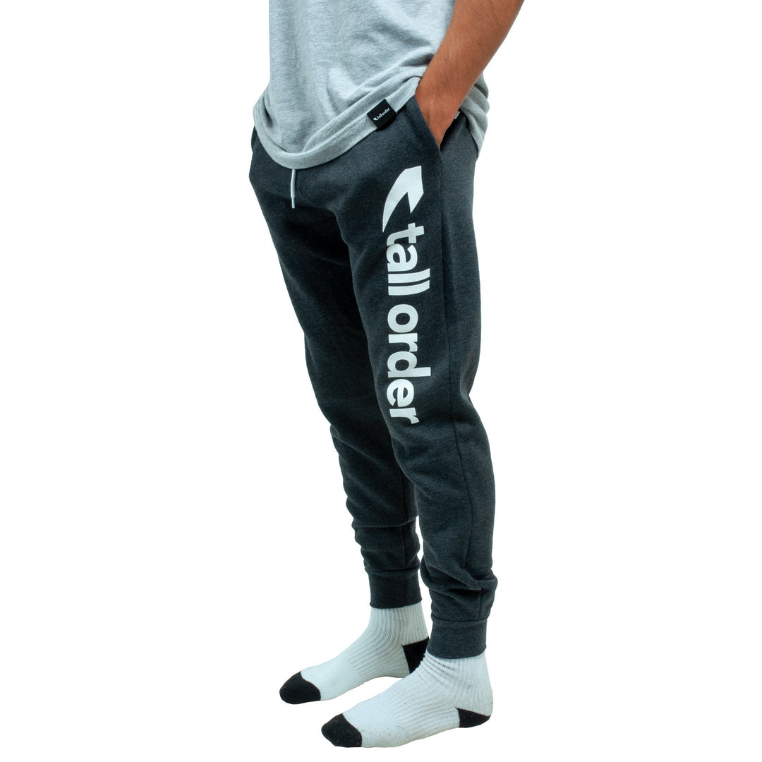 Tall Order Font Joggers Dark Grey Heather