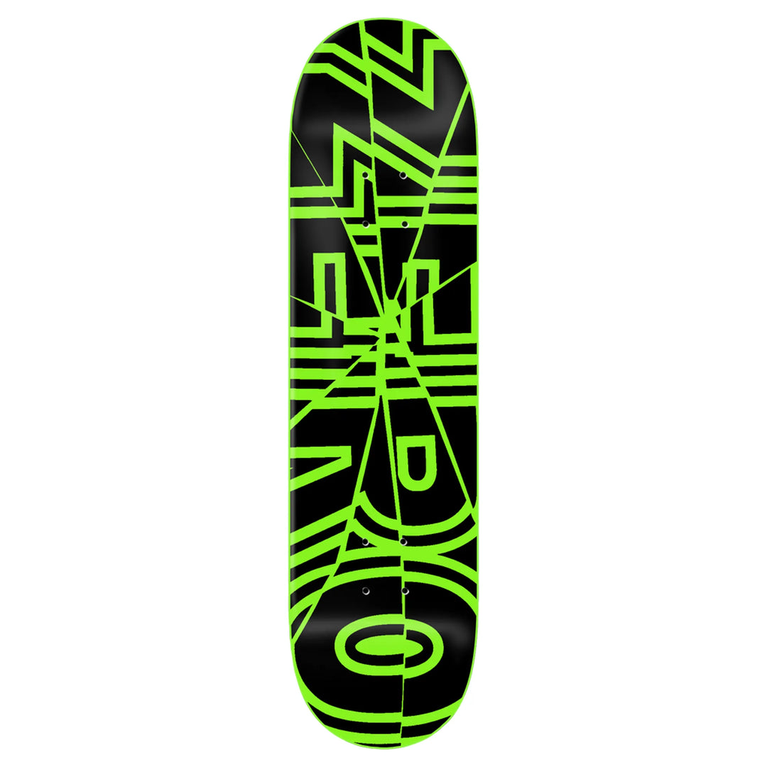 Zero Skateboard Deck Shattered Bold Dipped Neon Green 8.5