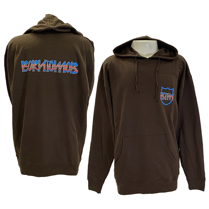 S&M BTM Serape Pullover Hooded Sweat Brown