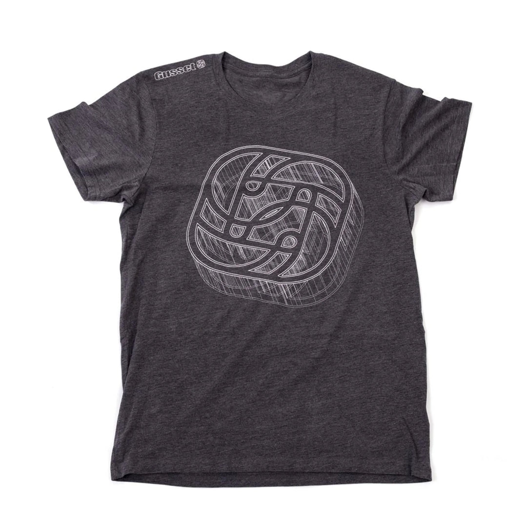 Gussett Tech Logo Tee Grey