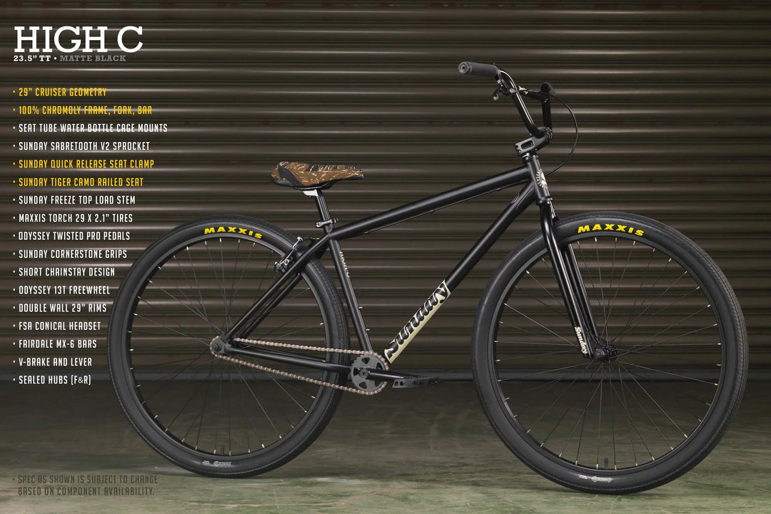 Sunday 29" High C Matte Black