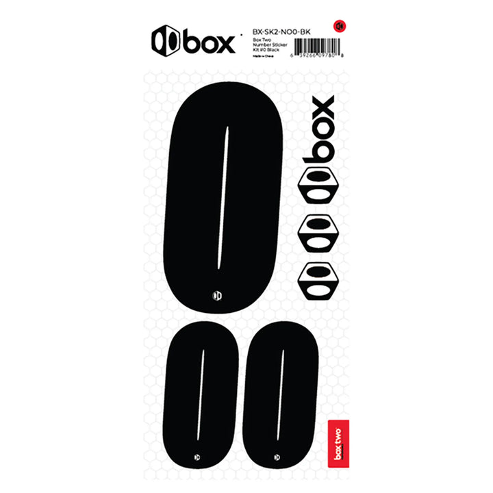 Box Two Number Sticker Kits - Black