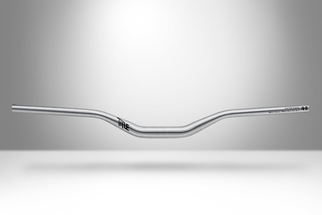 Title MTB AH1 Chrome mountain bike handlebar polished silver finish aluminum rise bar 
