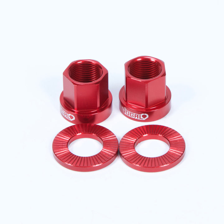 Vocal BMX Axle Nuts Alloy Red