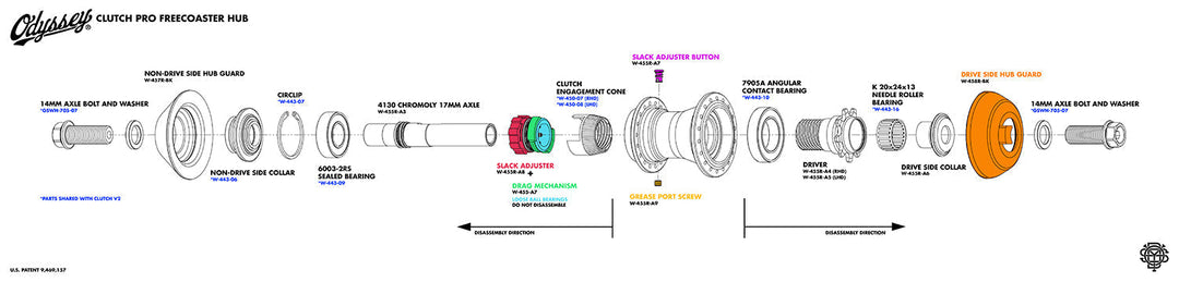 Odyssey Clutch Pro Hub Collar Drive Side