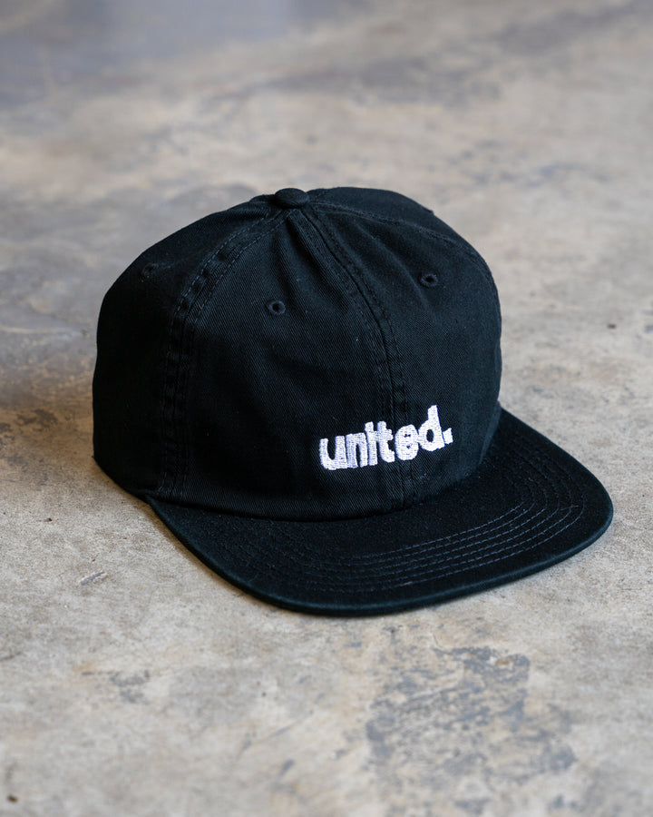 United Coastin 6 Panel Hat Black