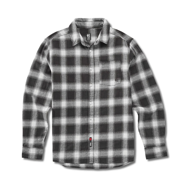 Etnies X Doomed Flannel Shirt Black White