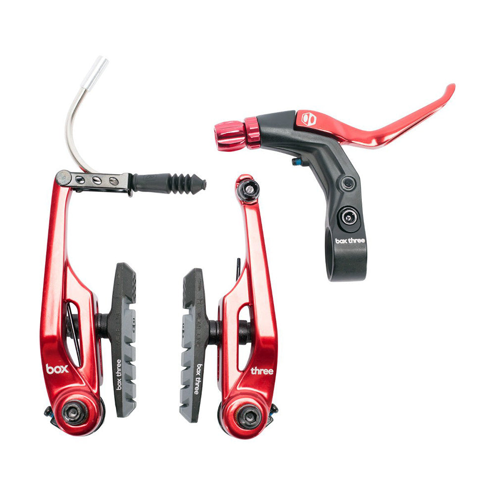 Box Three Brake Kit Long Red 108mm