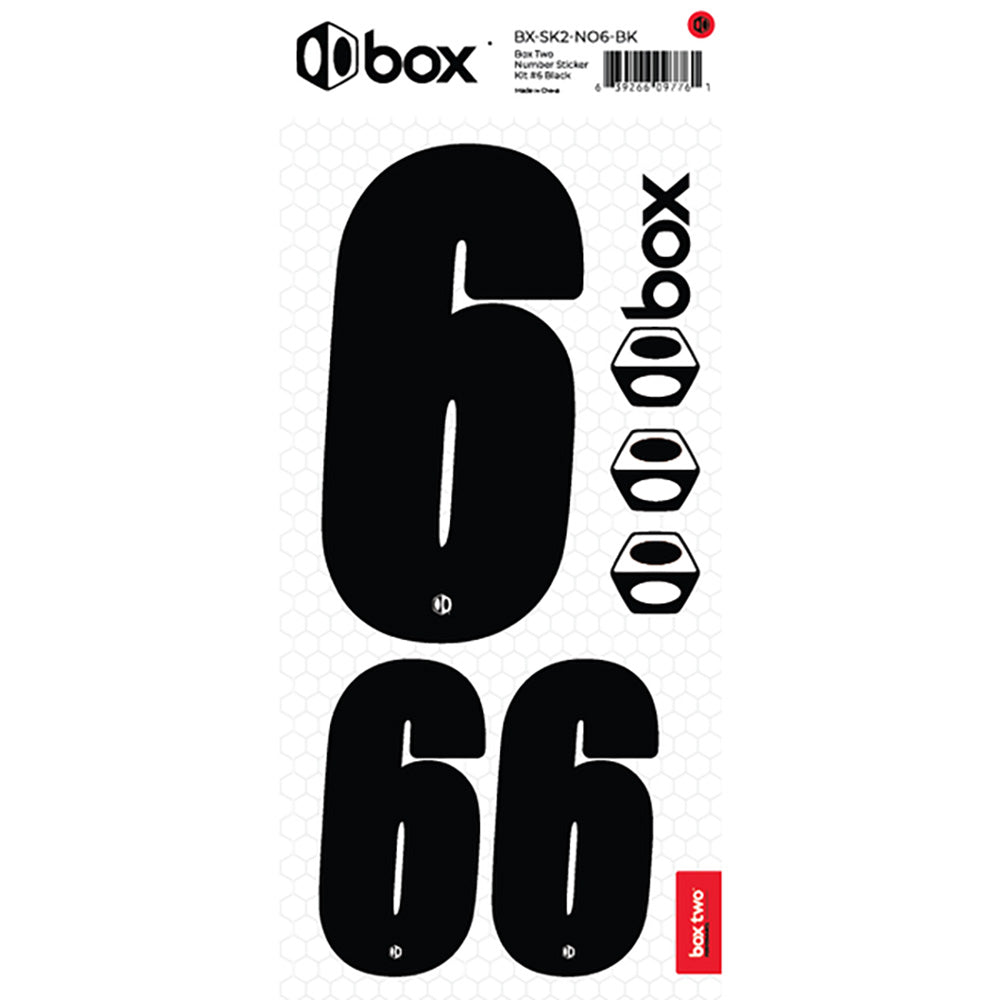 Box Two Number Sticker Kits - Black
