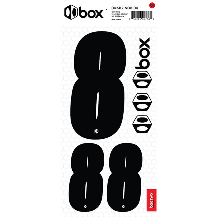 Box Two Number Sticker Kits - Black