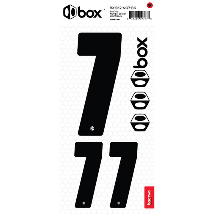 Box Two Number Sticker Kits - Black