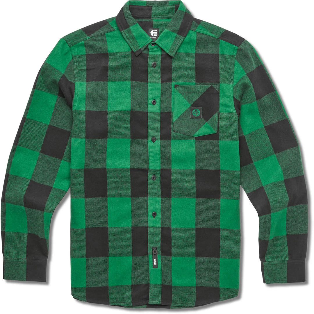 Etnies X DIG Longsleeve Flannel Shirt Black/Green