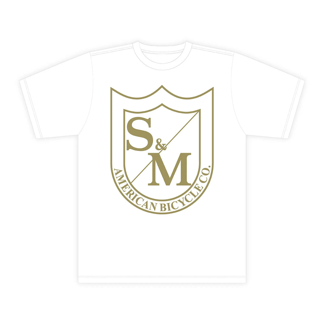 S&M Big Shield T-Shirt Khaki / White